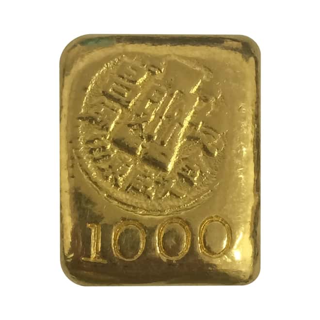 1.2057 oz Chinese Tak Cheong 1 Tael Gold Biscuit .990 Fine Gold