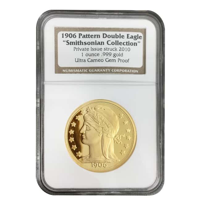 1 oz Gold 1906 Pattern Double Eagle Smithsonian Collection (2010) NGC Gem Proof UCAM (w/Box & COA)