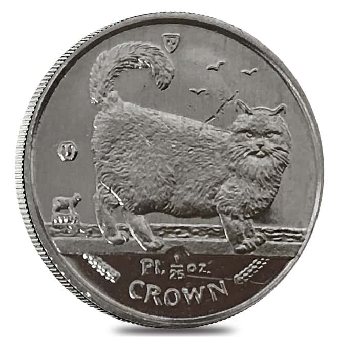 1/25 oz Isle of Man Platinum Cat Abrasions (Random Year)