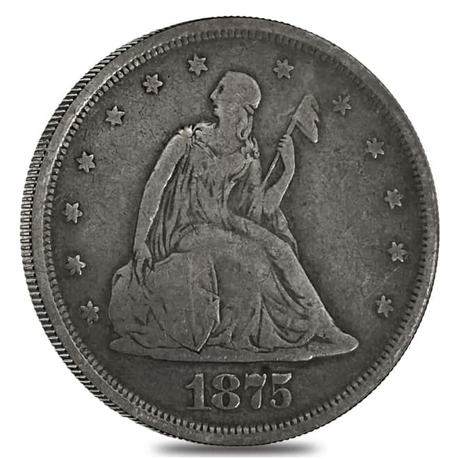 1875 S Silver Twenty Cent Piece Fine