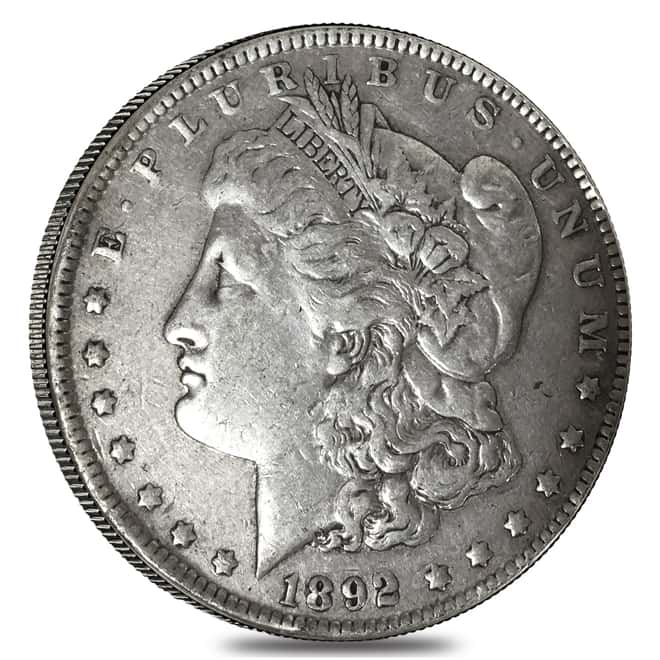 1892 Silver Morgan Dollar VF-XF