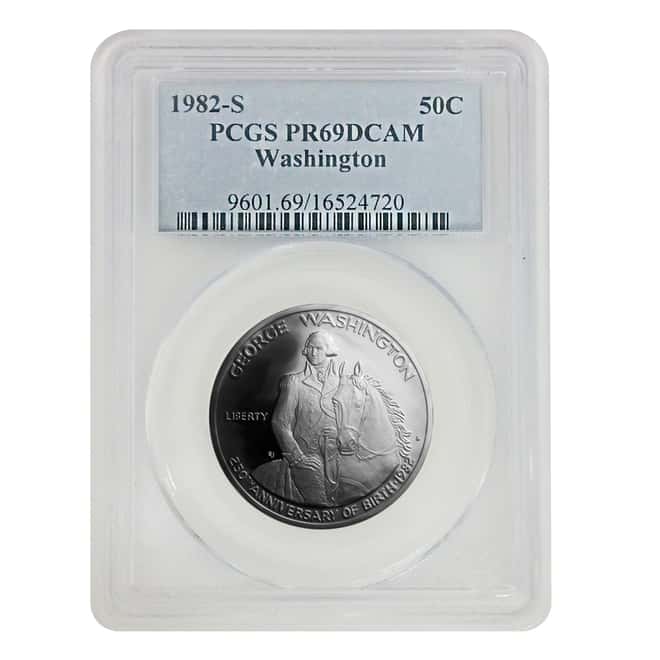 1982 S Washington Proof Half Dollar 90% Silver Commem PCGS PF 69 DCAM