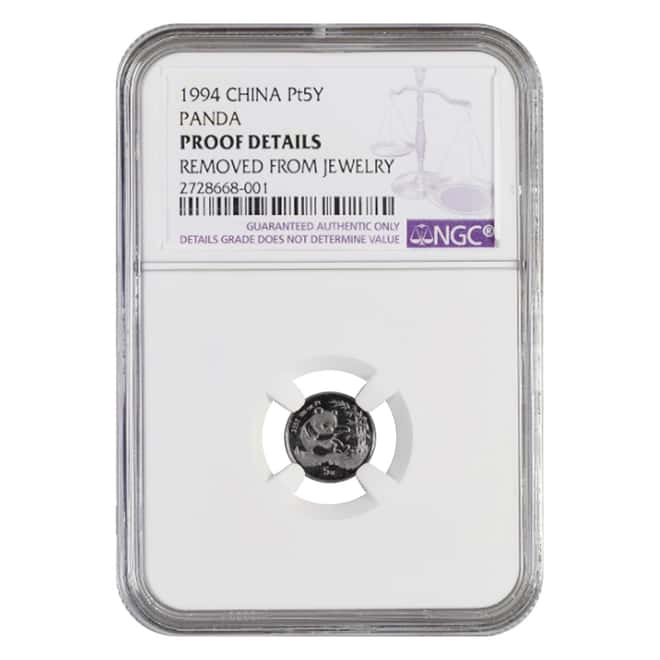 1994 China 1/20 oz Platinum Panda 5 Yuan NGC Proof Details