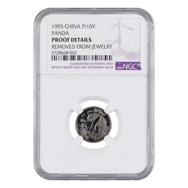 1993 1/10 oz Platinum Chinese Panda 10 Yuan NGC Proof Details