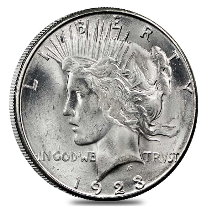 1923 S Silver Peace Dollar BU