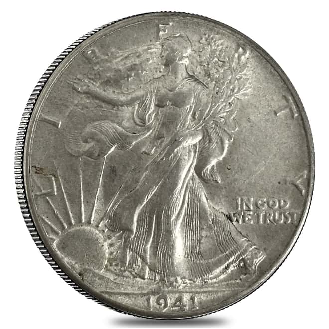 Walking Liberty Half Dollar 90% Silver AU (Random Year)