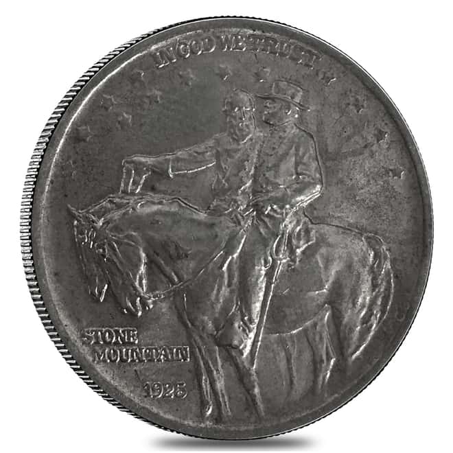 1925 Stone Mountain Half Dollar 90% Silver Commem Avg Circ
