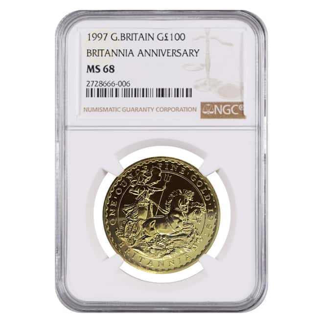 1997 Great Britain 1 oz Gold Britannia Coin NGC MS 68