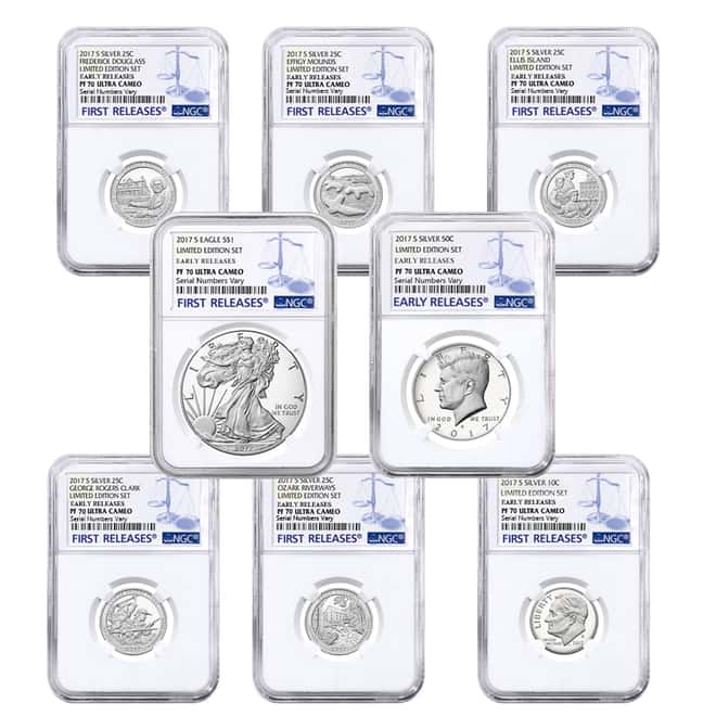 2017 S US Mint Limited Edition Silver Proof 8-Coin Set NGC PF 70 ER