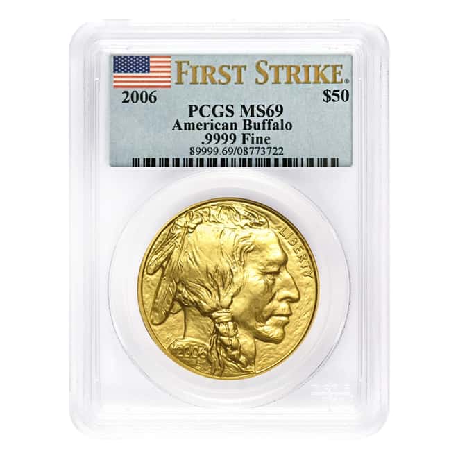 2006 1 oz $50 Gold American Buffalo PCGS MS 69 First Strike