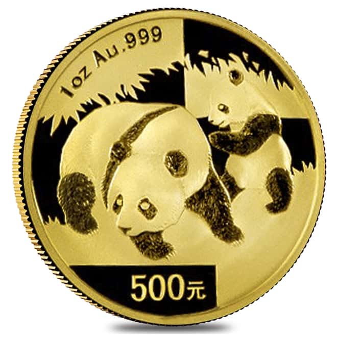 2008 1 oz Chinese Gold Panda 500 Yuan Coin BU (Sealed)