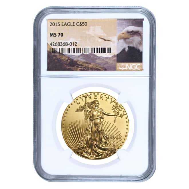 2015 1 oz $50 Gold American Eagle NGC MS 70