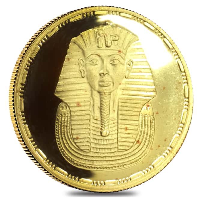 1993 Egypt 50 Pound King Tut Proof Gold Coin AGW .2459 oz