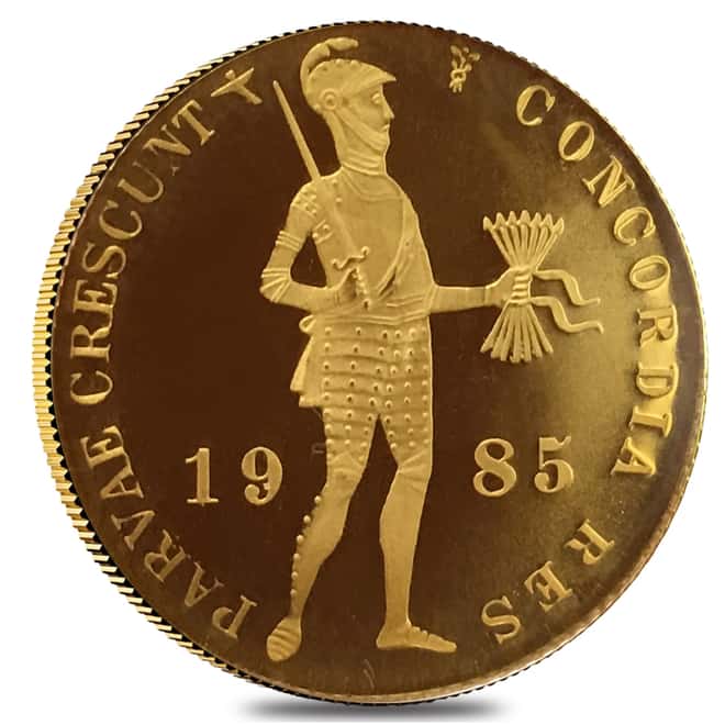 1985 Netherlands 1 Ducat Proof Gold Coin AGW .1104 oz (w/Box and COA)
