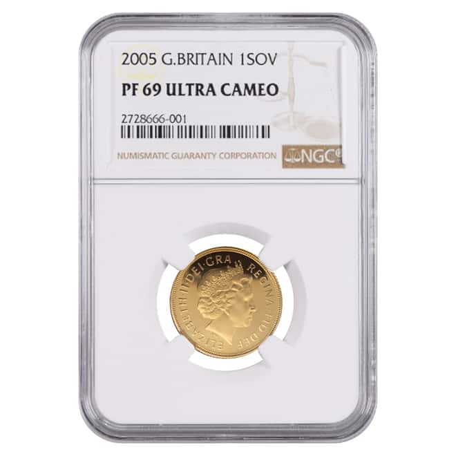 2005 Great Britain Proof Gold Sovereign NGC PF 69 UCAM