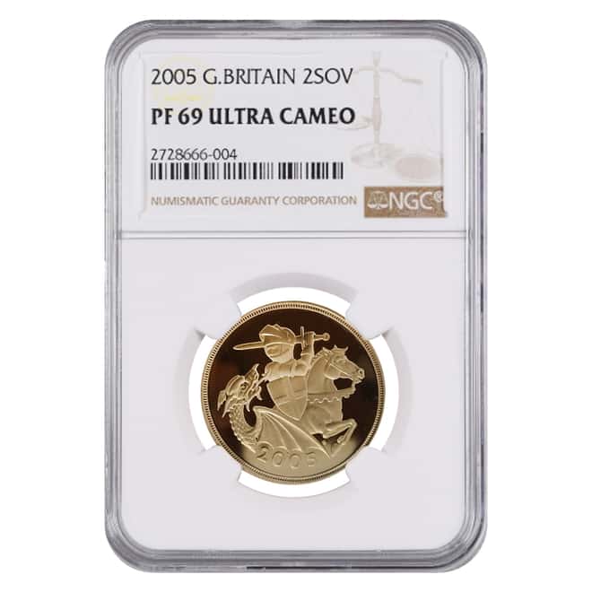 2005 Great Britain Proof 2 Pound Gold Coin NGC PF 69 UCAM