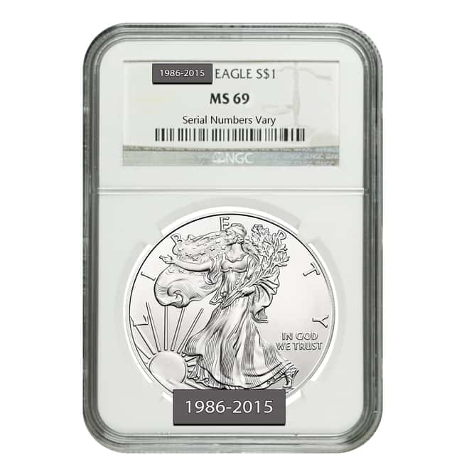 1986-2015 30-coin Silver Eagle Set NGC MS 69 (w/Box)