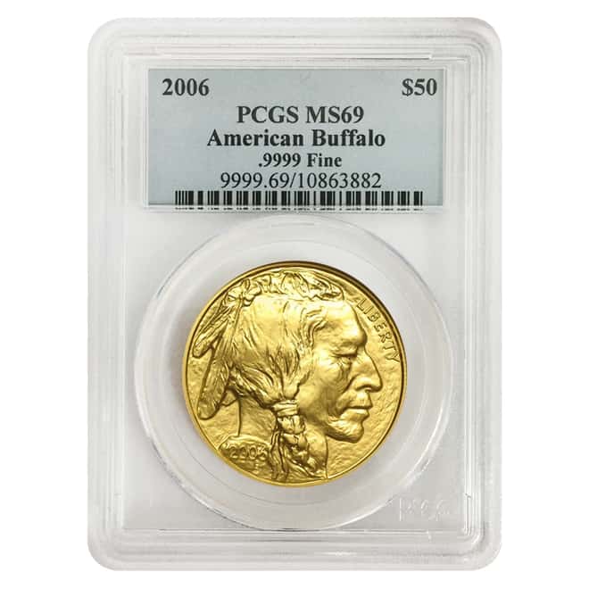 2006 1 oz $50 Gold American Buffalo PCGS MS 69