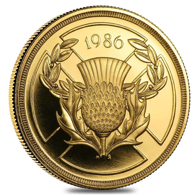 1986 Great Britain 2 Pound Commonwealth Games Proof Gold Coin AGW .4707 oz (In Cap)