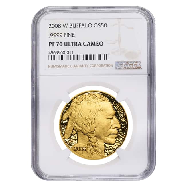 2008 W 1 oz $50 Proof Gold American Buffalo NGC PF 70 UCAM