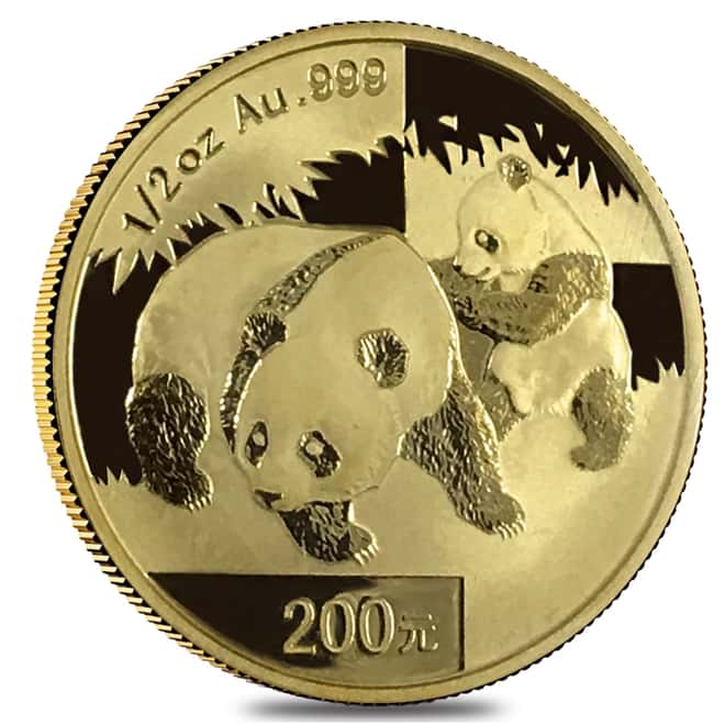 2008 1/2 oz Chinese Gold Panda 200 Yuan .999 Fine BU (Sealed)