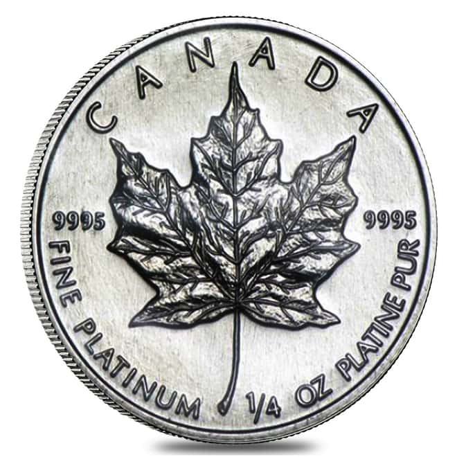 1/4 oz Platinum Canadian Maple Leaf Coin BU (Random Year)