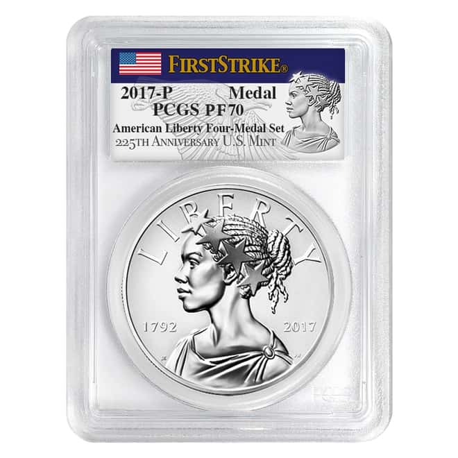 2017 P 1 oz American Liberty Reverse Proof Silver Medal PCGS PF 70 FS - 225th Anniversary