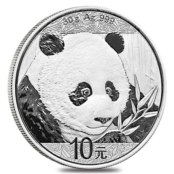 2018 30 gram Chinese Silver Panda 10 Yuan .999 Fine BU