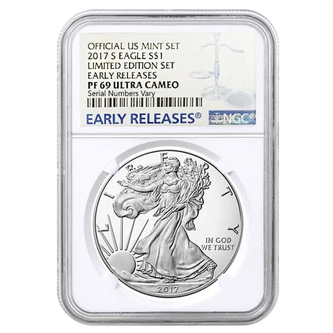 2017 S 1 oz Proof Silver American Eagle Limited Edition NGC PF 69 ER