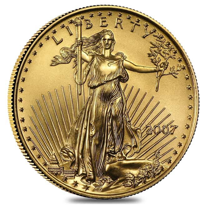 2007 1/2 oz Gold American Eagle $25 Coin BU