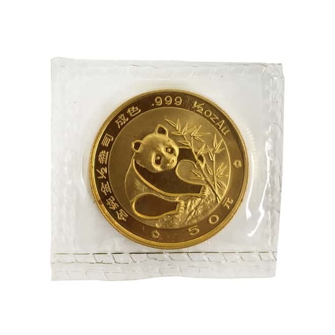 1988 1/2 oz Chinese Gold Panda 50 Yuan BU (Sealed)