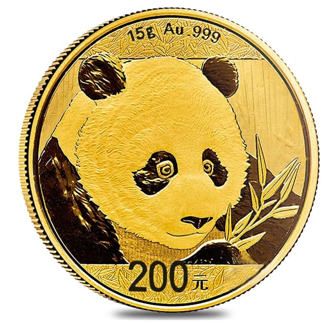 2018 15 Gram Chinese Gold Panda 200 Yuan .999 Fine BU (Sealed)