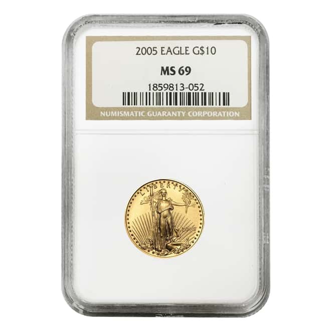 2005 1/4 oz $10 Gold American Eagle NGC MS 69