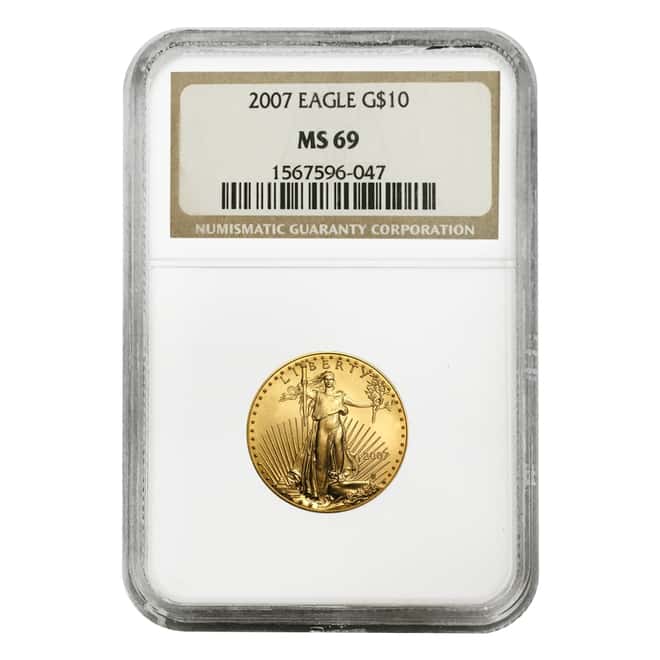 2007 1/4 oz $10 Gold American Eagle NGC MS 69