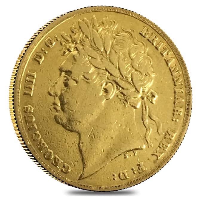 1821-1830 British Gold Sovereign George IV (Abrasions)