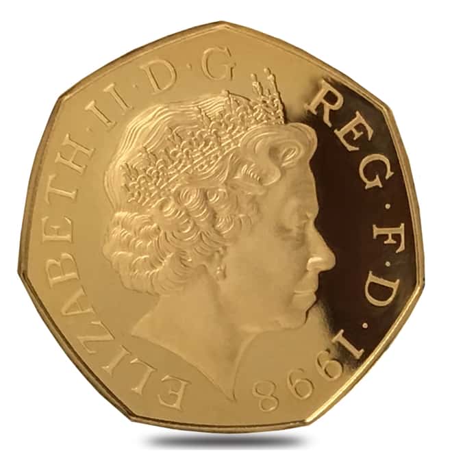 1998 Great Britain 50 Pence 25th Anniversary UK Membership Commemorative Proof Gold Coin (w/ COA)