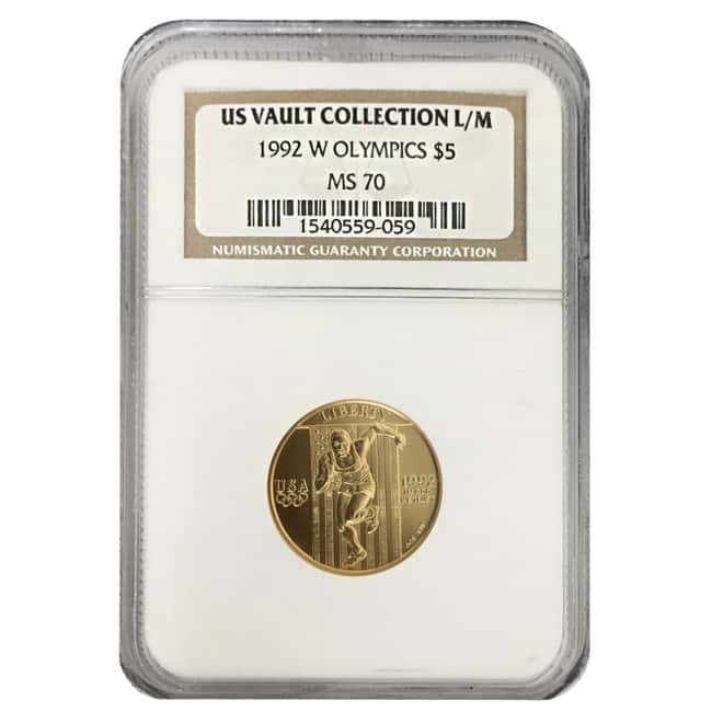 1992 W Gold $5 Commemorative Olympics NGC MS 70