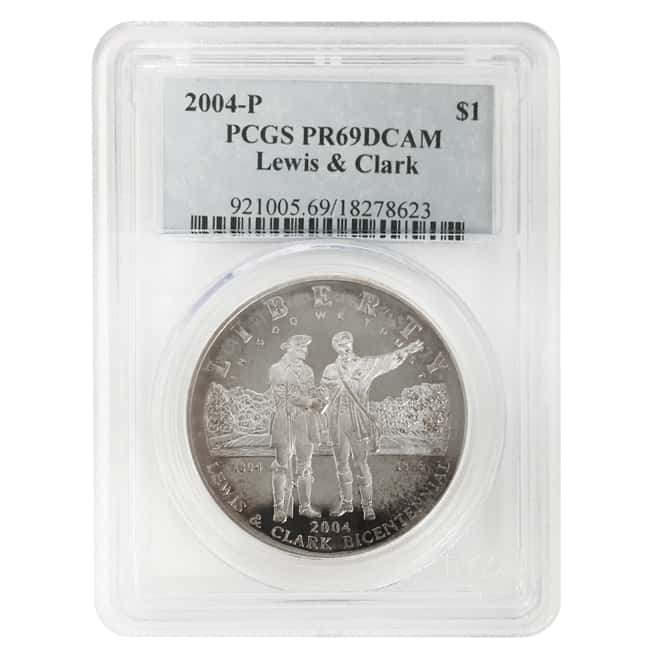 2004 P Lewis & Clark Bicentennial Proof $1 Silver Commemorative PCGS PF 69 DCAM