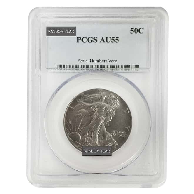 Walking Liberty Half Dollar 90% Silver PCGS AU 55 (Random Year)