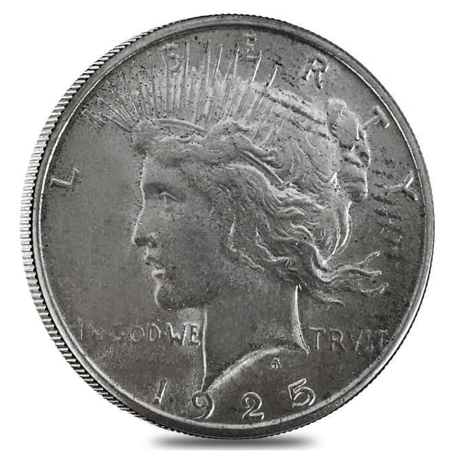 1925 S Silver Peace Dollar AU