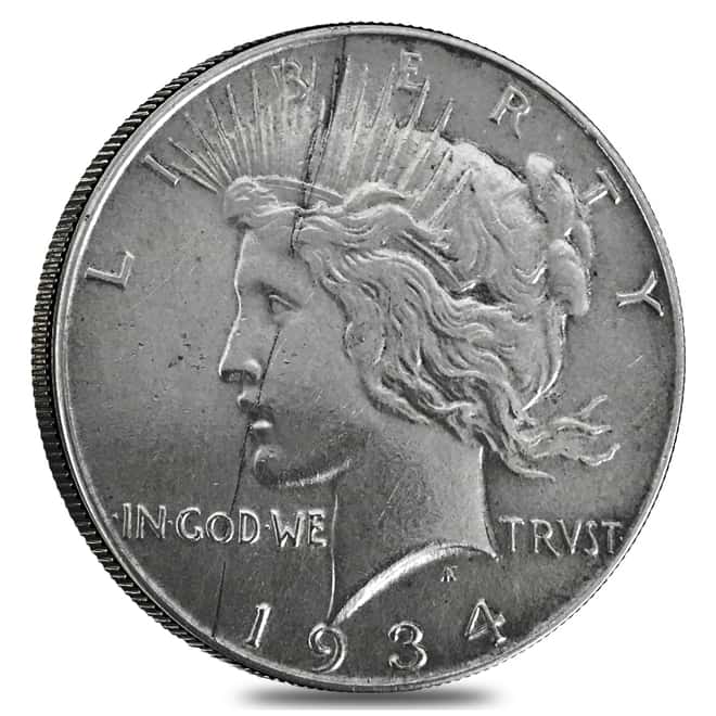 1934 Silver Peace Dollar XF