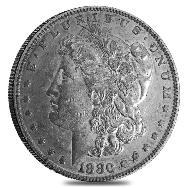 1880 O Silver Morgan Dollar AU
