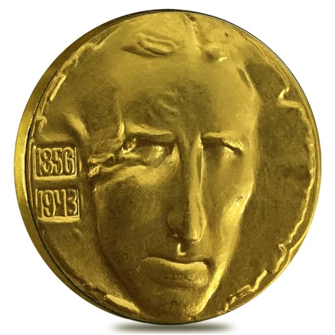 1976 Yugoslavia Nikola Tesla Commemorative Gold Medal AGW .7243 oz