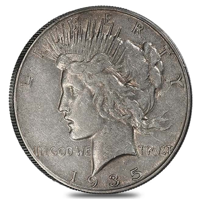 1935 Silver Peace Dollar XF