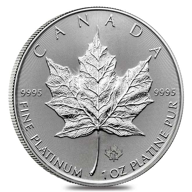 2018 1 oz Platinum Canadian Maple Leaf Coin $50 .9995 Fine BU