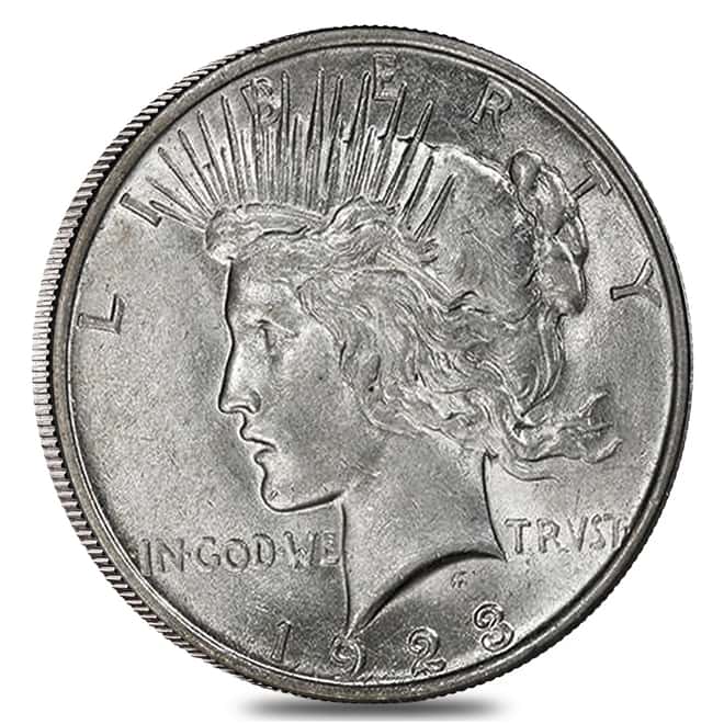 1923 S Silver Peace Dollar AU