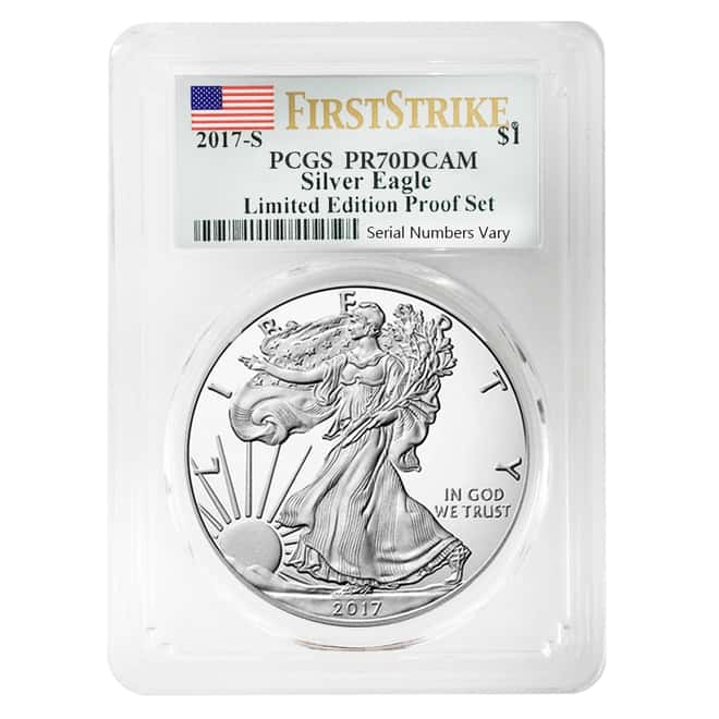 2017 S 1 oz Proof Silver American Eagle Limited Edition PCGS PF 70 FS