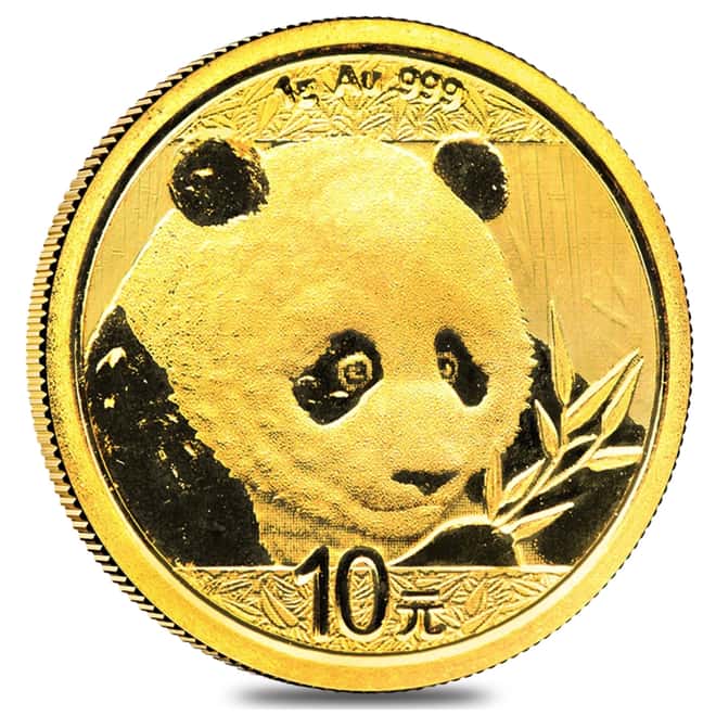2018 1 Gram Chinese Gold Panda 10 Yuan .999 Fine BU (Sealed) 