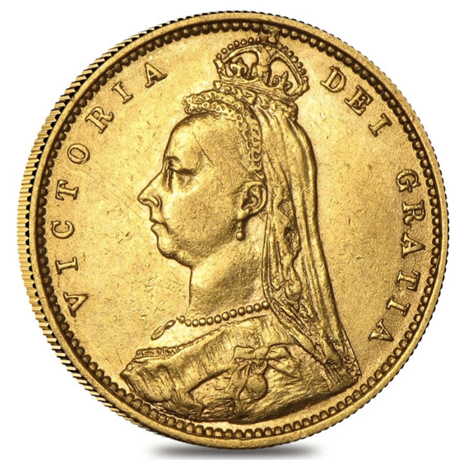British Gold Half Sovereign Coin Avg Circ (Random Year)