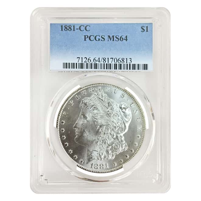 1881-CC Silver Morgan Dollar PCGS MS 64